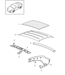 Hardtop / Interior equipment 987.2 Boxster / Boxster S 2009-12
