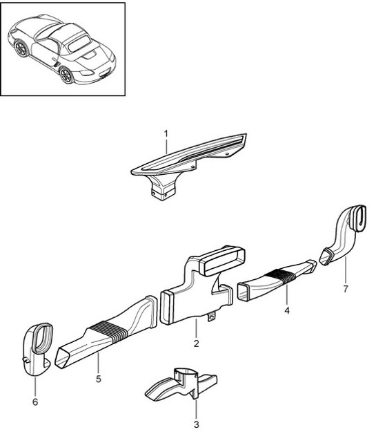 Diagram 813-001 Porsche Cayman 718 2.0L PDK (300 Bhp) Karosserie