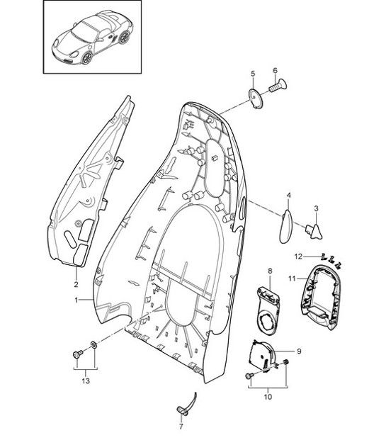 Diagram 817-004 Porsche 992.1 Carrera 2  3.0L 2019-24 Carrosserie