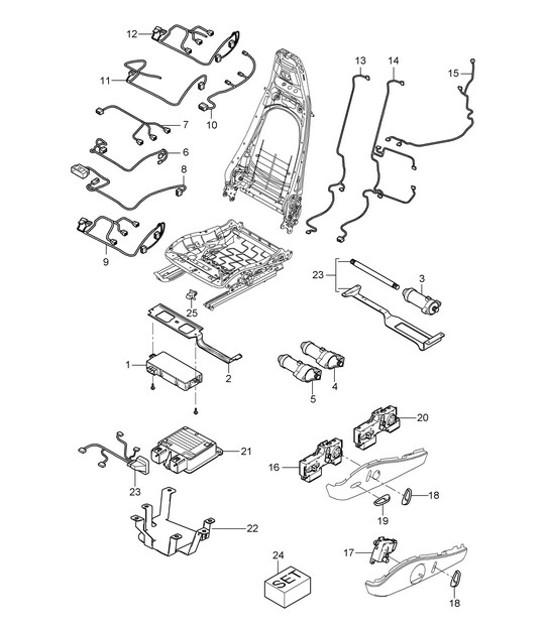 Diagram 817-010 Porsche 996 (911) (1997-2005) Body