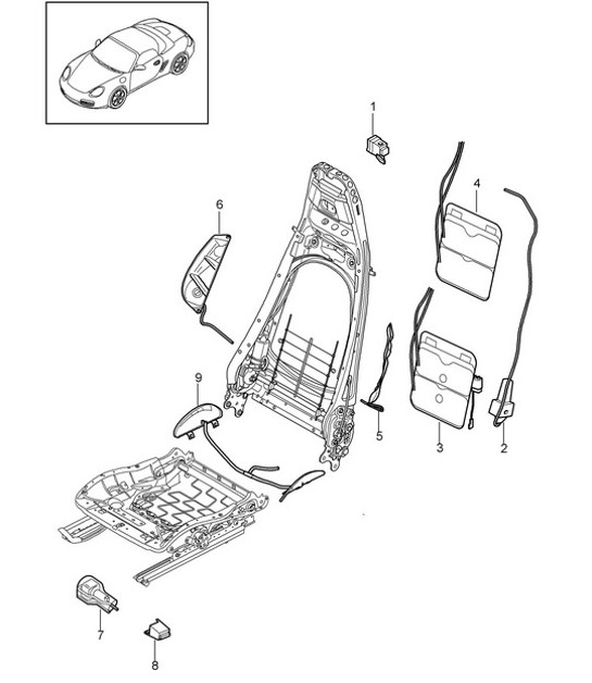 Diagram 817-022 Porsche 996 (911) (1997-2005) Body