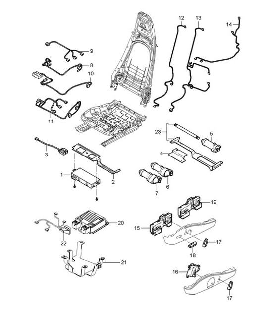Diagram 817-025 Porsche 996 (911) (1997-2005) Body