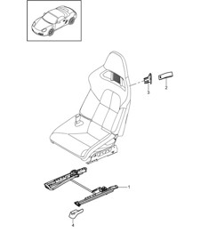 Siège baquet / Pliable (complet) 987.2 Boxster / Boxster S 2009>>