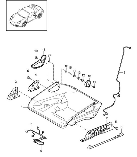 Diagram 817-034 Porsche 996 (911) (1997-2005) Body