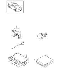 Steuergeräte / Zünd-/Startschalter / PORSCHE ACCES SYSTEM 987.2 Boxster / Boxster S 2009-12