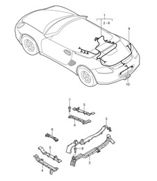 Cablaggi elettrici - POSTERIORE - 987.2 Boxster / Boxstert S 2009-12