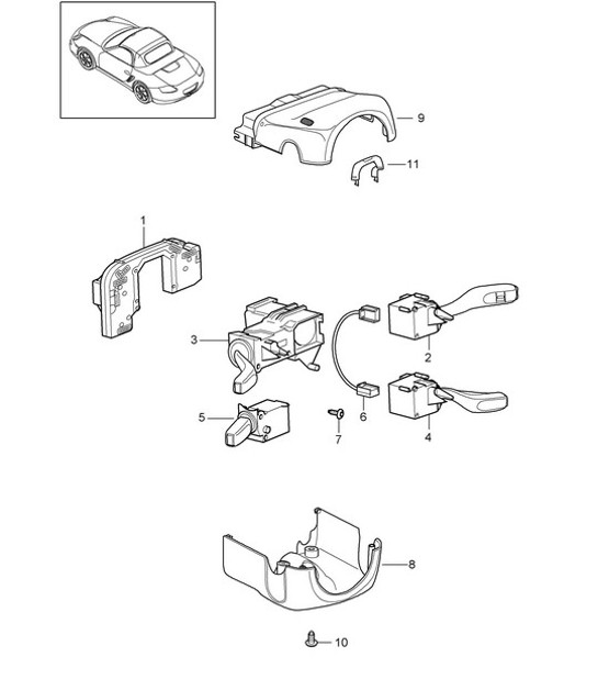 Diagram 903-010 Porsche Macan (95B) MK1 (2014-2018) Elektrische Ausrüstung