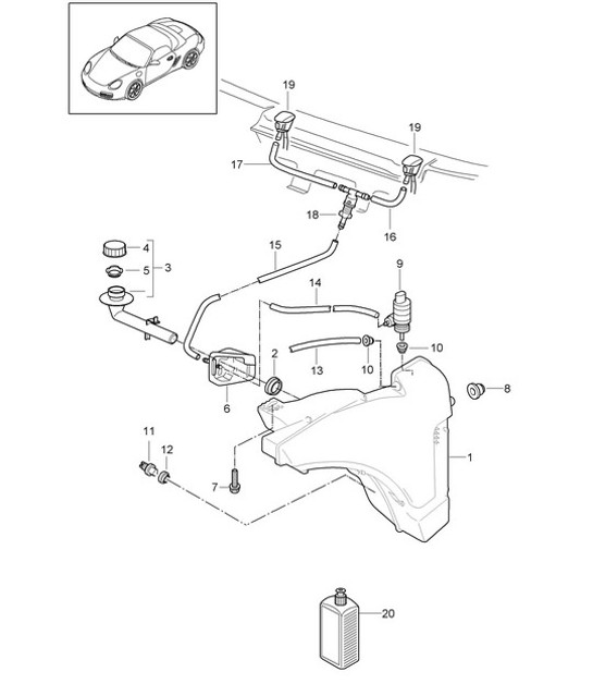 Diagram 904-010 Porsche Cayman GT4 3.8L 2015-16 Elektrische Ausrüstung