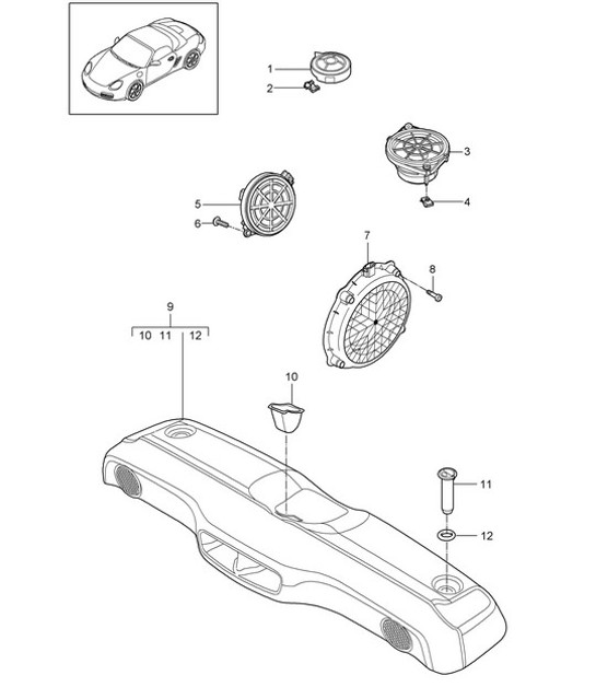Diagram 911-005 Porsche Macan (95B) MK1 (2014-2018) Elektrische Ausrüstung