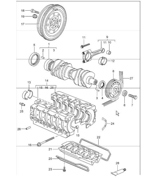 Diagram 102-00 Porsche 9J1.1 Taycan 2020-24 
