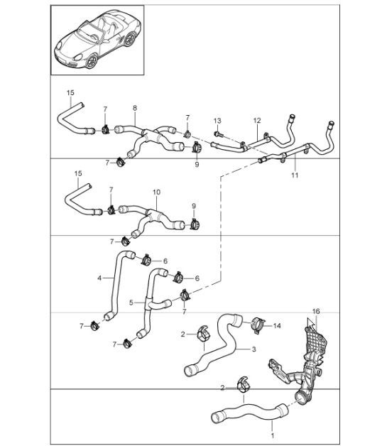 Diagram 105-05 Porsche Macan (95B) MK1 (2014-2018) Moteur