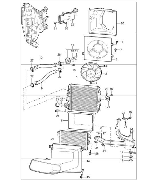 Diagram 105-15 Porsche Macan (95B) MK1 (2014-2018) Moteur