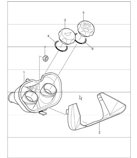 Diagram 105-22 Porsche Boxster 718 2.0L PDK (300 Bhp) 2017>> Motore