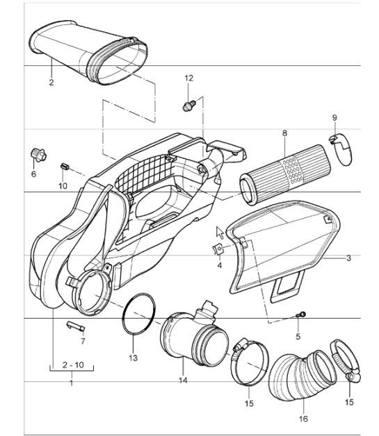Diagram 106-00 Porsche Macan (95B) MK1 (2014-2018) Motore