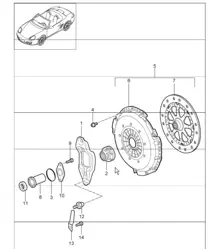 frizione Cambio manuale a 6 marce (I480) per 987 Boxster / Boxster S 2005-08