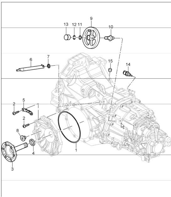 Diagram 302-05 Porsche Macan (95B) MK1 (2014-2018) Transmission
