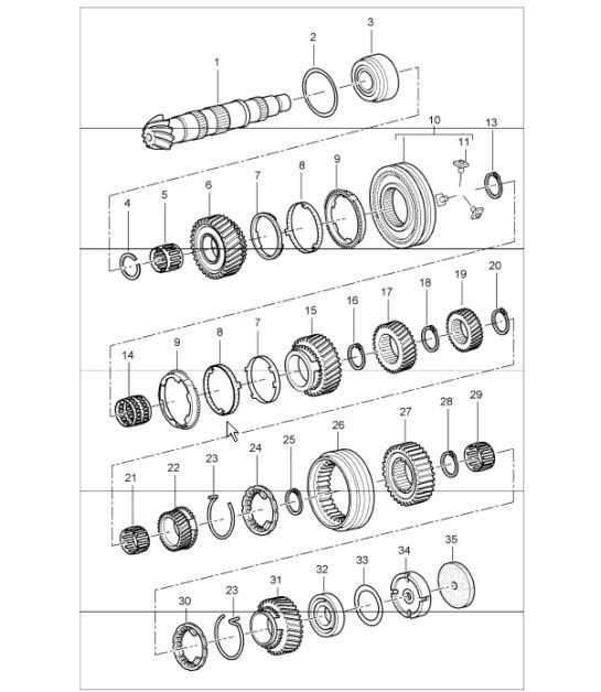 Diagram 303-05 Porsche 991 (911) MK2 2016-2019 Transmission