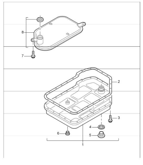 Diagram 340-01 Porsche Macan (95B) MK1 (2014-2018) Transmission