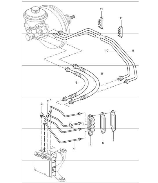 Diagram 604-05 Porsche Cayman 987C / 981C (2005-2016) Ruote, freni