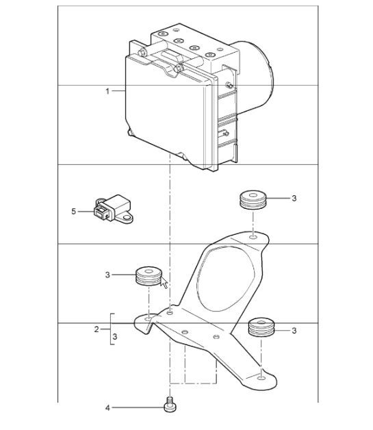 Diagram 605-00 Porsche 997 (911) MK1 2005-2008 Wheels, Brakes