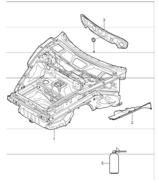 Diagram 801-05 Porsche 996 (911) (1997-2005) Body