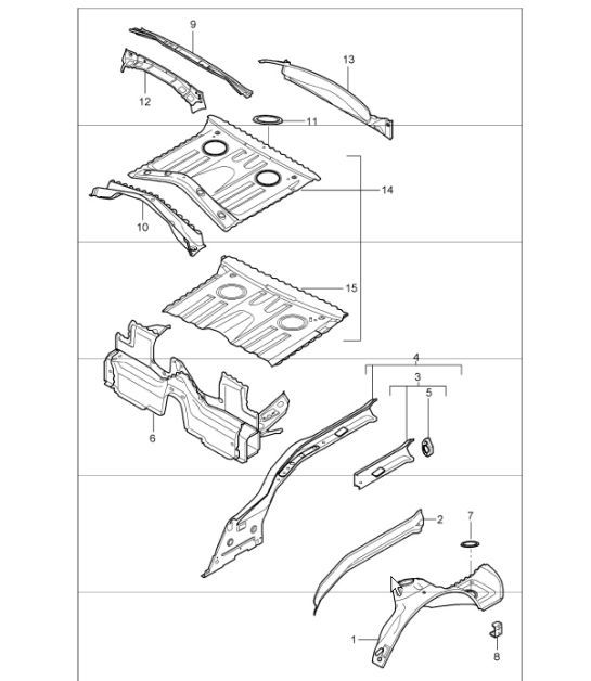 Diagram 801-35 Porsche 996 (911) (1997-2005) Body