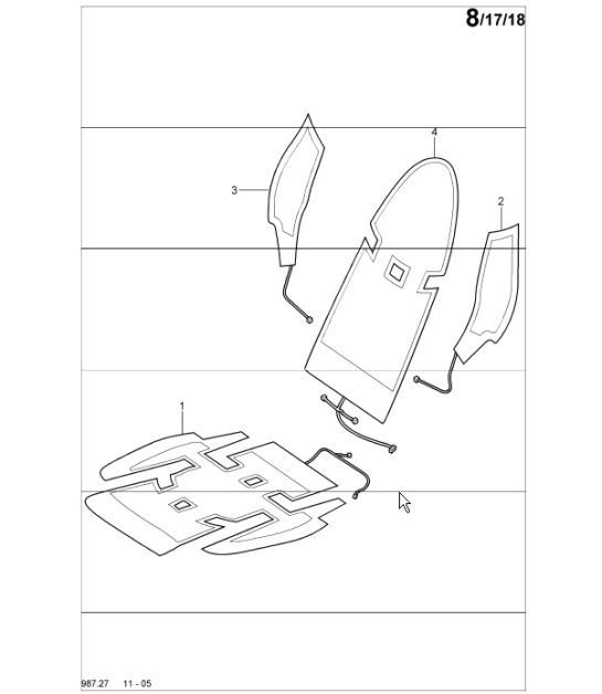 Diagram 817-18 Porsche 997 (911) MK1 2005-2008 Body