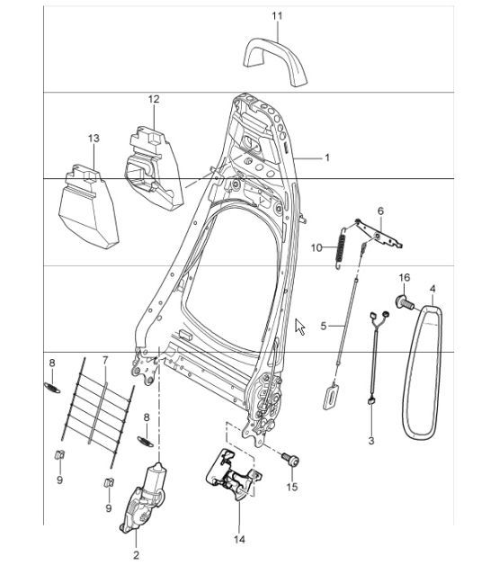 Diagram 817-21 Porsche 992 (911) MK1 2019-2024 Carrosserie