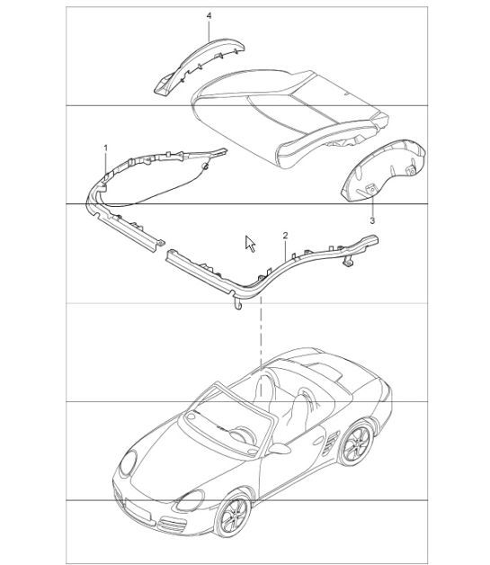 Diagram 817-24 Porsche Boxster 986/987/981 (1997-2016) Body