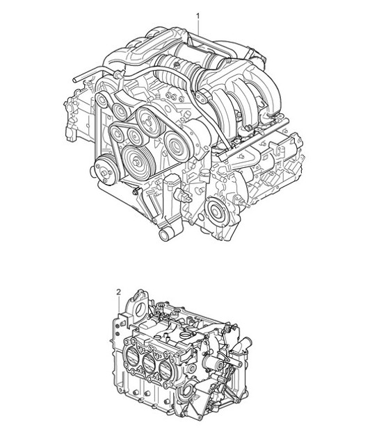 Diagram 101-000 Porsche Macan (95B) MK3 2022>> 引擎