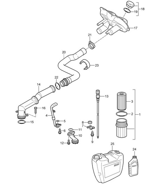 Diagram 104-005 Porsche 9YA Cayenne Coupe S V6 2.9L Petrol (440Hp) 2019-23 