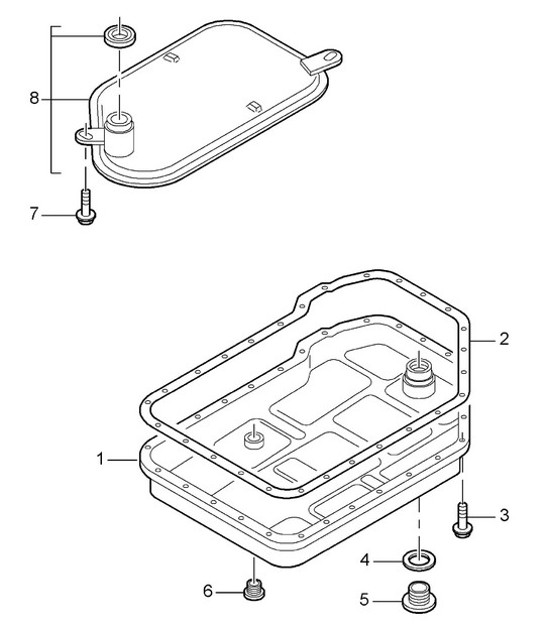 Diagram 340-001 Porsche Macan (95B) MK1 (2014-2018) Transmission