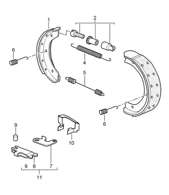 Diagram 603-005 Porsche 911 1984-1986 3.2L Ruote, freni