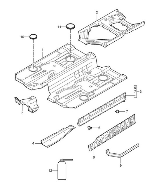 Diagram 801-020 Porsche 9J1.1 Taycan 2020-24 