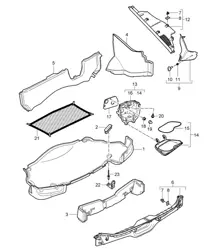 Luggage compartment - REAR - 987C.1 Cayman 2006-08