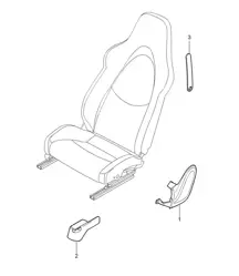 Front seat / Sports seat 987C.1 Cayman / Cayman S 2006-08