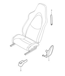 Front seat / Sports seat 987C.1 Cayman / Cayman S 2006-08