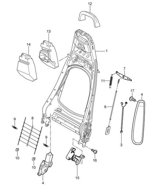 Diagram 817-021 Porsche 996 (911) (1997-2005) Body
