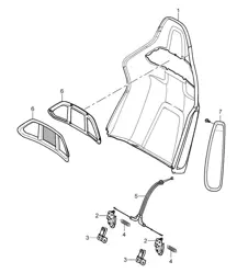 Carcasa respaldo / Asiento baquet / Abatible / Accesorios 987C.1 Cayman / Cayman S 2008>>