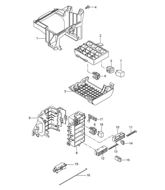Diagram 902-000 Porsche 997 MK1 GT3 / GT3 RS 2007-09 Electrical equipment