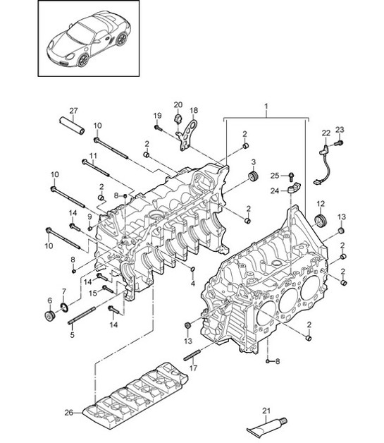 Diagram 101-005 Porsche Macan S Petrol 2.9L V6 380Bhp 