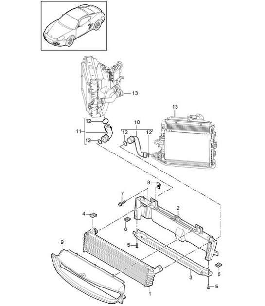 Diagram 105-017 Porsche 997 MK1 Carrera 2 3.6L 2005-08 Motor