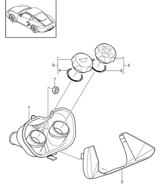 Diagram 105-022 Porsche Macan GTS Petrol 3.0L V6 360Bhp Engine