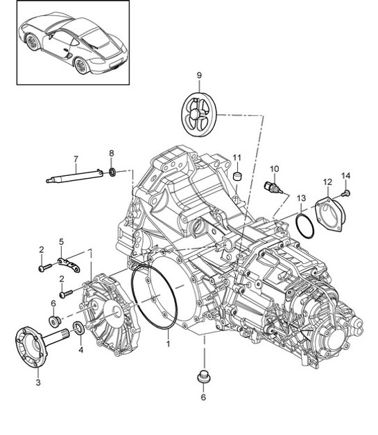 Diagram 302-005 Porsche Cayman 718C (982C) 2017>> Übertragung