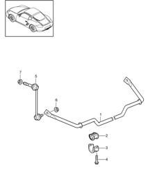Barre anti-roulis 987C.2 Cayman 2009-12