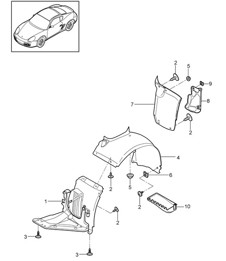 Rivestimenti per / Passaruota 987C.2 Cayman 2009-12