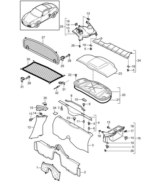 Diagram 807-005 Porsche Cayenne 9YA 2018-2023 