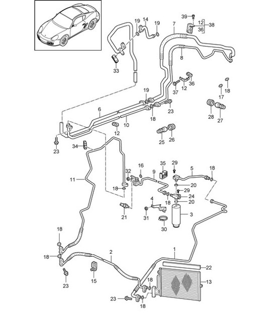 Diagram 813-025 Porsche Macan (95B) MK1 (2014-2018) Body