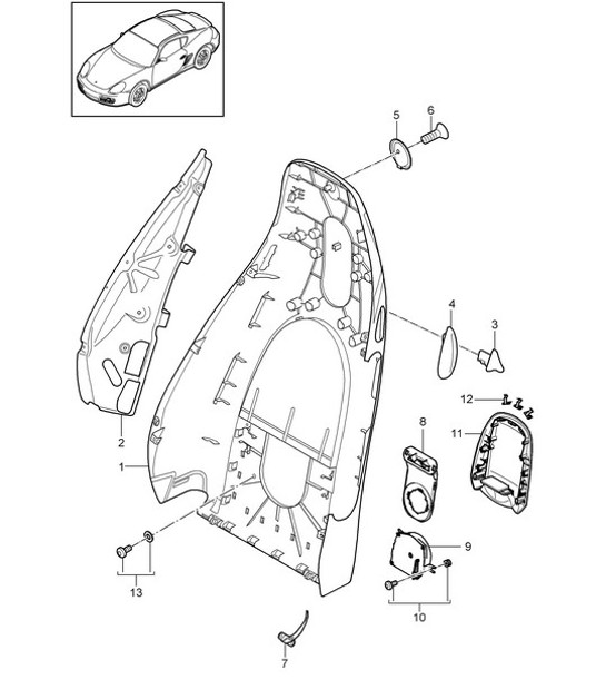 Diagram 817-004 Porsche Cayenne 92A (958) 2010-2017 Carrozzeria