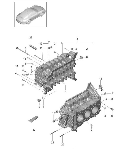 Diagram 101-005 Porsche Macan (95B) MK1 (2014-2018) Motore